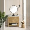 James Martin Vanities Breckenridge 36in Single Vanity, Light Natural Oak w/ 3 CM Ethereal Noctis Top 330-V36-LNO-3ENC